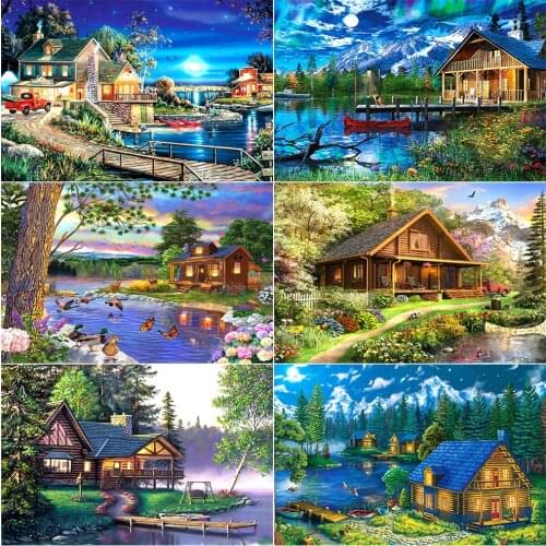 XUEQIXIAOZU Full Square Art du paysage Diamond embroidery 5D DIY Diamond painting Diamond mosaic painting Home decoration gifts