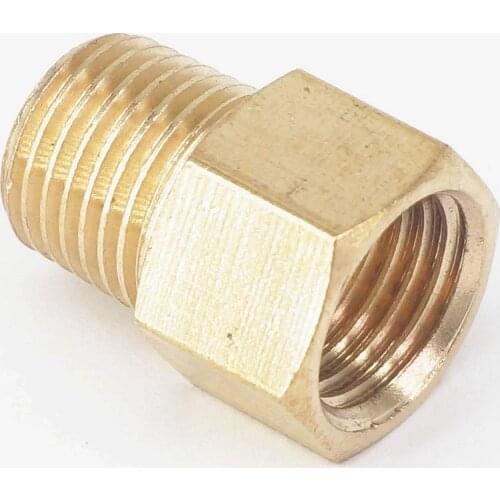 1/4" BSPT Male x 1/4" NPT Female Brass Pipe Fitting Hex Reducer Coupler Connector Adapter