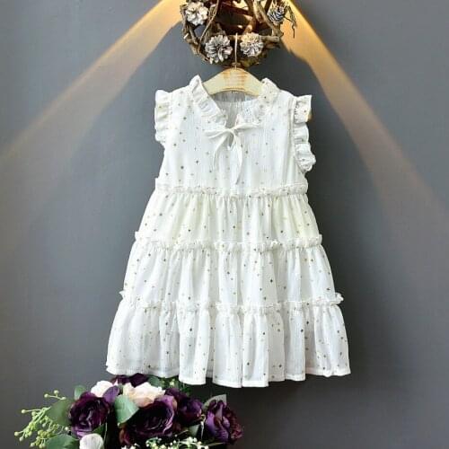 Girls Dresses Brand Lolita Stars Sequinned Dress Design for Baby Girls 3-7 Years Sleeveless Princess Dress