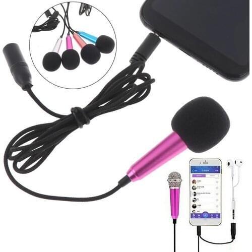 Portable 3.55mm Mini Microphone Stereo Studio Mic KTV Karaoke For Smart Phone Laptop PC Desktop Handheld Audio Microphone