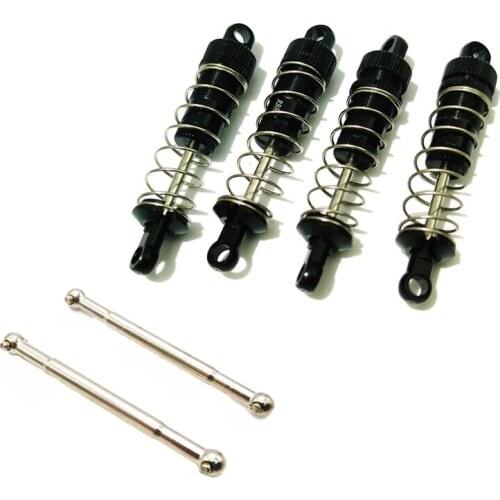 2Pcs 53Mm RC Car Driving Shaft For HS 18301 1/18 RC Car With 4Pcs Front Rear Shock Absorber For WPL C14 C24 MN D90 HS