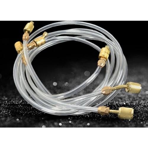 Transparent refrigerant charging PVC hose metric or inch joint Air Conditioning Add Fluoride Tube reon Pipe Refrigerator parts