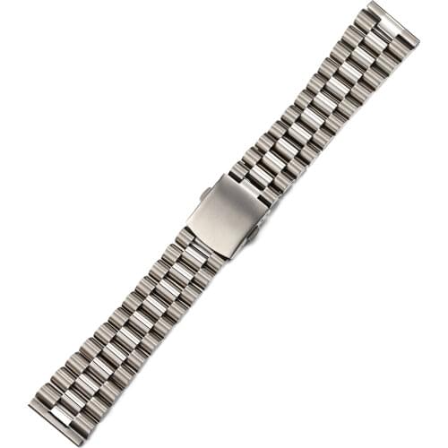 18mm 20mm 22mm Brush Polish solid Stainless Steel president Watch Strap band flat end for all watches
