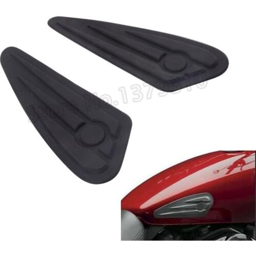 Tank Stickers Rubber Peel Fuel Tank Pads Legs Knees Protector For Harley Dyna Softail Street 500 750 XG500 XG750 Sportster XL 88