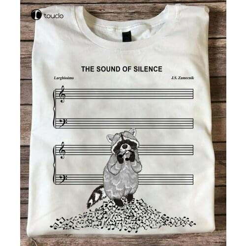 The Sound Of Silence Raccoon Funny T-Shirt S-3Xl