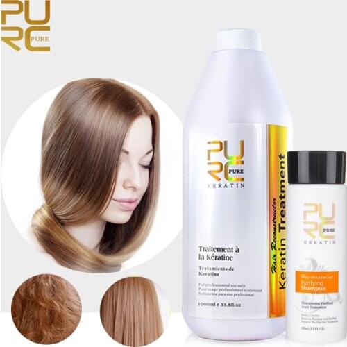 PURC 5% Formalin Keratin Hair Treatment Purifying Shampoo Straightening Hair Care Set Repair Damaged Hair Wholesale