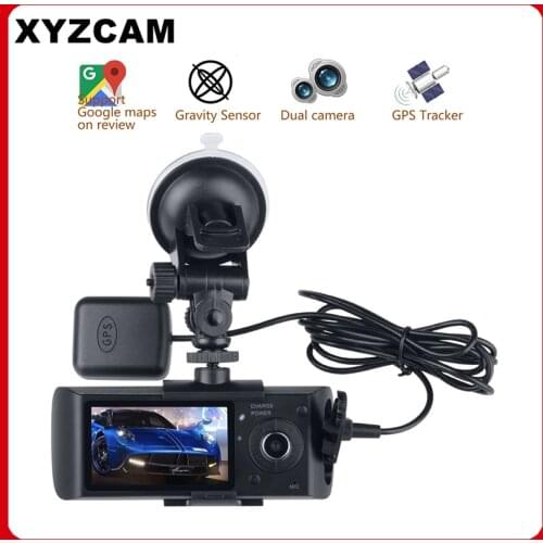 XYZCAM R300M 1080P HD Car DVR Camera 2.7" LCD Dual Lens GPS Camera Dash Cam Rear View Video Recorder DashCam Car DVRs