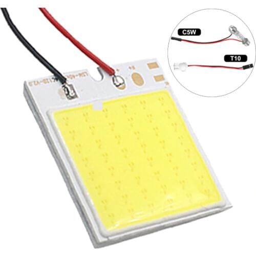 1x T10 W5W LED COB Bulb C5W C10W COB LED Festoon 31mm 36mm 39mm 42mm 12V Super Bright White Car Interior Dome Reading Light