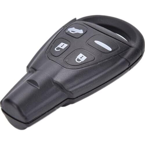 1PC Replacement 4 Button Remote Key Fob Case Cover Shell Pad + Insert For SAAB 93 95