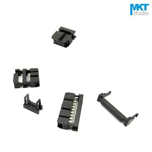 10Pcs 50P Female 2.54mm Pitch FC IDC Connector Socket ISP JTAG Header For Flat Ribbon Cable Sample 2x25P