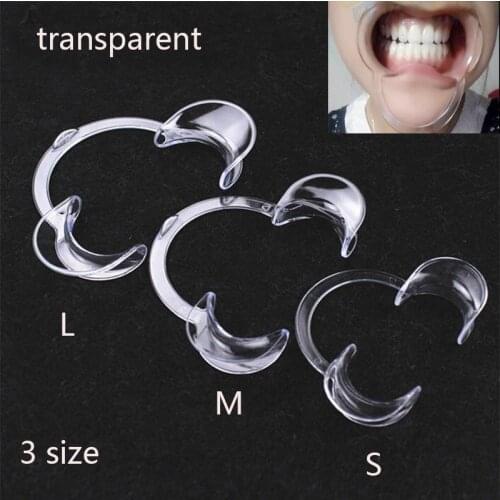 3 Pcs C-Type Mouth Opener Cheek Retractor Teeth Whitening for Dental Clinic