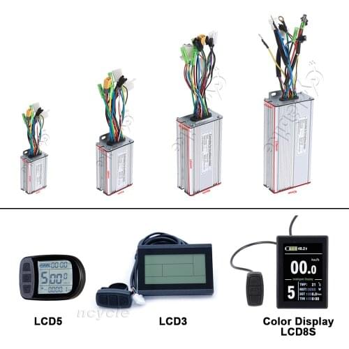 36v-48 250w/350w/500w/750w/1000w/1500w electric bike conversion kit controller with LCD5 LCD3 and color display LCD8s