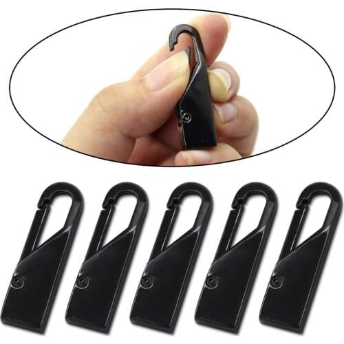 5pcs Fashion Zipper Slider Instant Universal Repair Kit Replacement for Broken Buckle Travel Bag Suitcase Tent Backpack Zipper