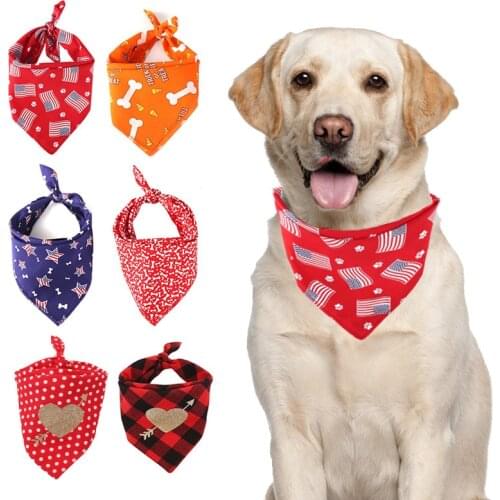 Dog Bandana Cotton Scarf Bib Flower Grooming Accessories Triangular Bandage Collar For Small Medium Large Pet Fashion Design
