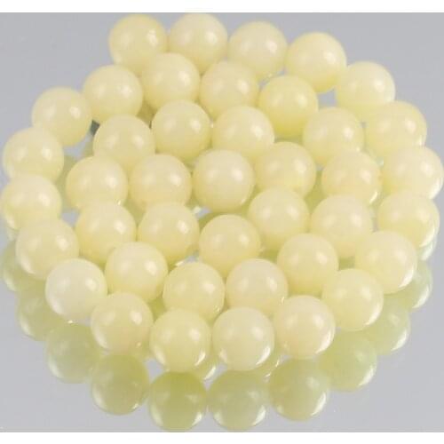 Natural Stone Light Yellow Jade Chalcedony Beads Round Loose Spacer Beads For Jewelry Making DIY Bracelets 6/8/10/12mm 15"Inches