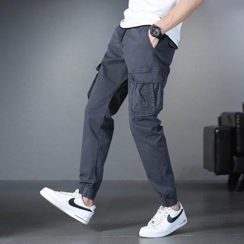 Cargo Pants Men 2021 Autumn Hip Hop Streetwear Jogger Pants Male Fashion Trousers Multi-Pocket Sweatpants Man Elastic Waist Pant