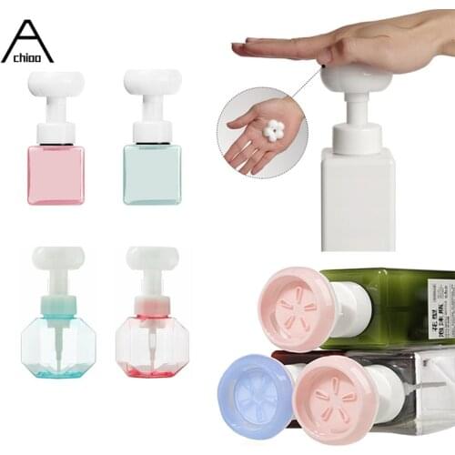 Liquid Soap Bottle Flower Shape Foam Foaming Pump Soap Dispenser Hand Sanitizer Shampoo Cosmetic Empty Bottles 250/300ML