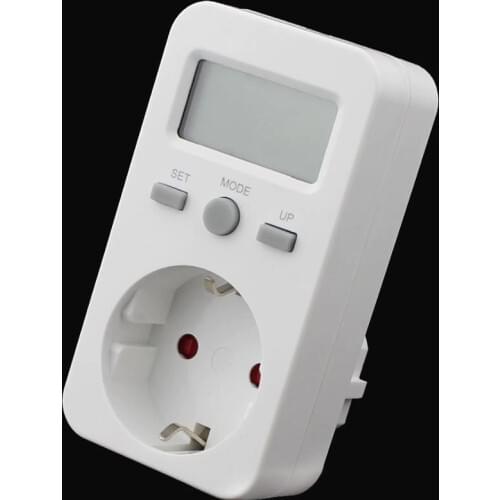 Digital Energy Meter Socket Plug-in Electric Power Meter Energy tester Monitor checker LCD Display EU Plug 230V-50Hz 16A