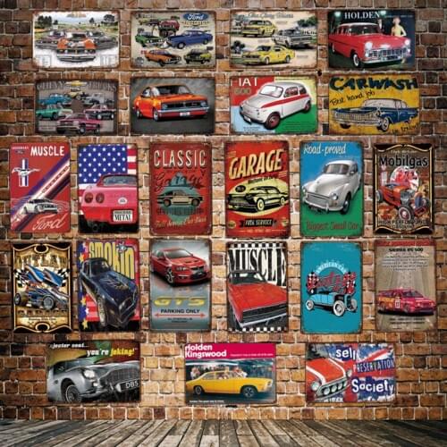 [ DecorMan ] Amecian Car Muscle Metal Sign Custom Poster Iron Paintings Bar PUB Decor LT-1800