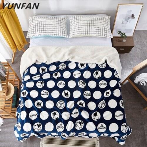 Dog fleece blankets and throws kids Thick Warm winter Blankets Super Soft duvet luxury Blankets twin queen cartoon blankets
