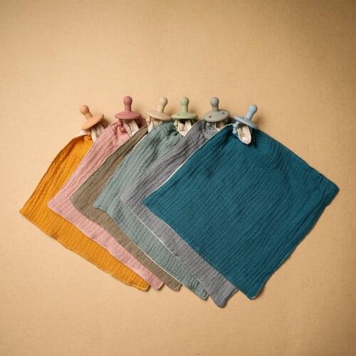 Baby Teether Silicone Nipple Burp Cloth For Newborn Cotton Soft Baby Towel Baby Face Towel Handkerchief Bathing Feeding Boy Gift