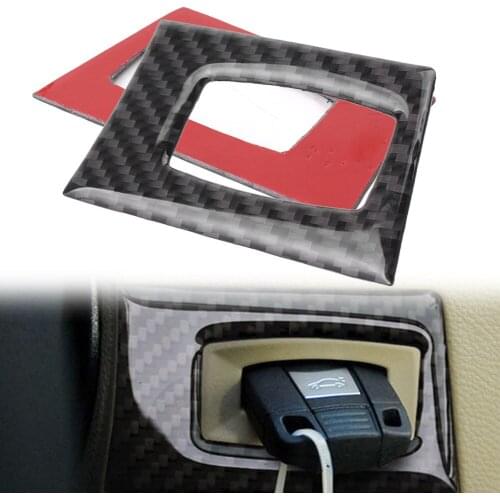 For BMW E90 E92 E93 2005 2006 2007 2008 2009 2010 2011 2012 Left Hand Carbon Fiber Switch Buttons Decorative Frame Cover Trim