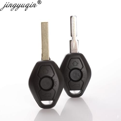 Jingyuqin 10pcs HU92 Hu58 Remote Car Key Shell For BMW 3 5 7 SERIES Z3 Z4 X3 X5 M5 325i E38 E39 E46 3 Button Key Fob Case Cover