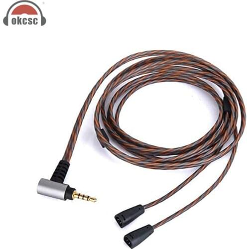 OKCSC EXS2RG IE80 IE80S IE8 PIN 2.5mm Balanced 4 Pole Plug Upgrade Cables 4 Cores for Sennheiser OCC Silver Plated 120cm