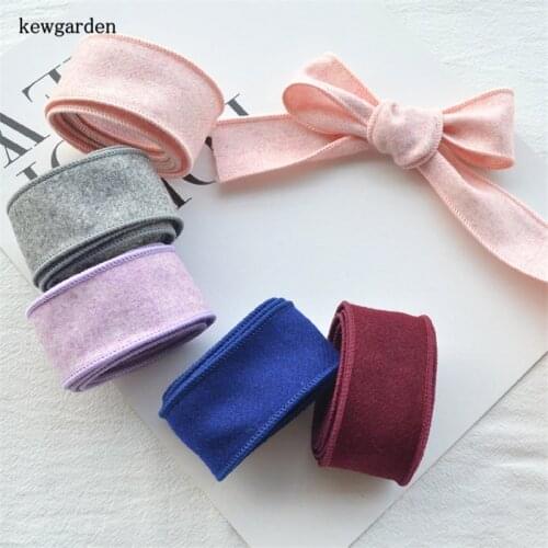 Kewgarden 30mm 1-1/4" Twill Wool Ribbon DIY Bow Hair Accessories Satin Ribbons Handmade Tape Webbing 10 Meters