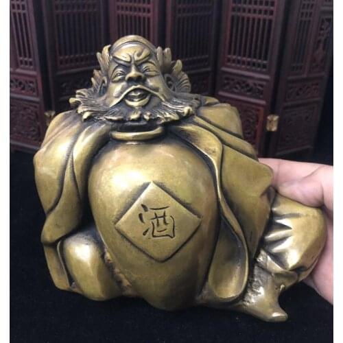 China brass archaize Zhong Kui crafts statue
