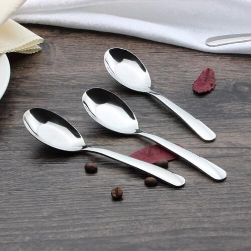 1pc High-grade Stainless Steel Rice Spoon Western Tableware Soup Spoon