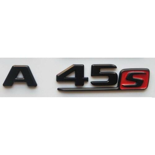 Matt Black Letters A 45s Emblems Emblem Badge for Mercedes W177 for AMG A 45 S
