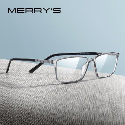 MERRYS DESIGN Men Square Frame Fashion Eyeglasses Myopia Prescription Optical Eyewear Acetate Frame S2205