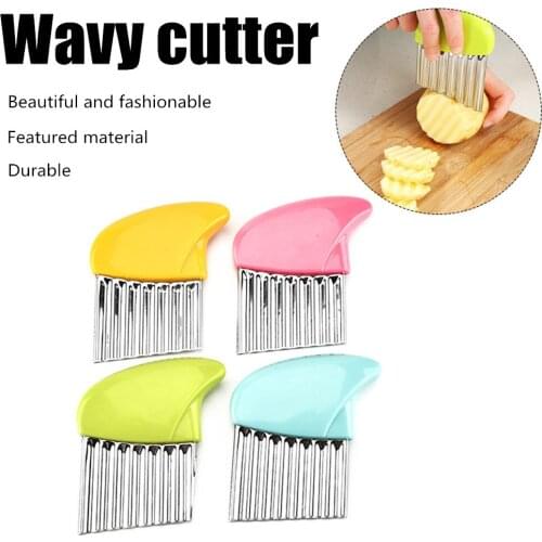 Stainless Steel Vegetable Carrot Wavy Cutter Slicer Potato Chips Corrugated Knife Kitchen wrinkled French Fries Kitchen Gadgets