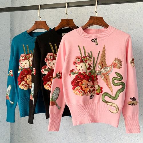 2020 Autumn Womens High quality Stripe Sweaters Chic womens slim fit Elasticity pullovers sweater tops B996