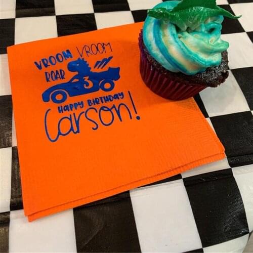 Dinosaur Birthday Personalized Napkins-First Birthday - Dinosaur Birthday Napkins,Custom Birthday Napkins,Always Be a Dinosaur