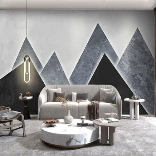 Custom Mural Wallpaper Chinese Style 3D Light Luxury Marble Landscape Bedroom Living Room TV Sofa Background Wall Painting Mural