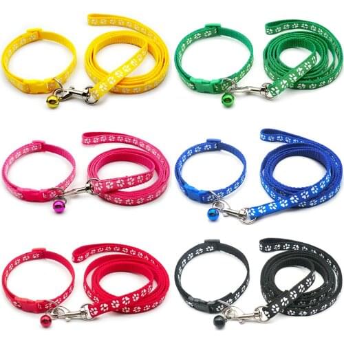 24Sets Lovely 120cm Paw Dog colloar Leash High Quality Long Pet Walking Lead Rope Dog Daily Walking Leash Supply Pet Supplies