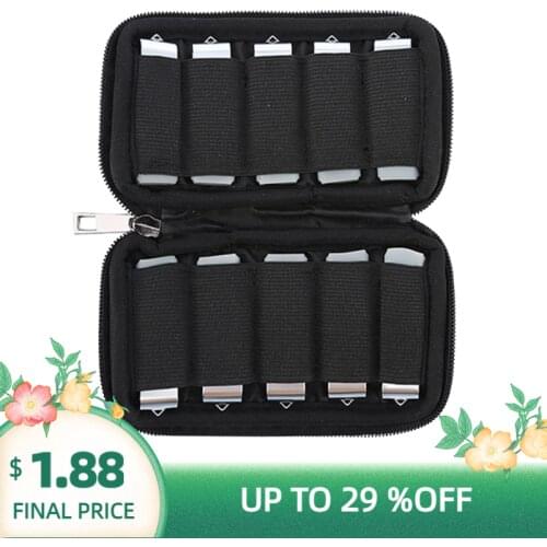 Durable Case Organizer Flash Drives Protective Travel Portable Storage Holder U Disk Bag USB Zipper Dustproof Shockproof