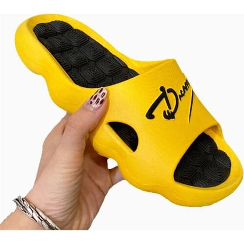 2021 Summer Non-slip Bathroom Slides Flops Couples Unisex Platform Slippers Home Men Slippers Simple Solid Color Shoes