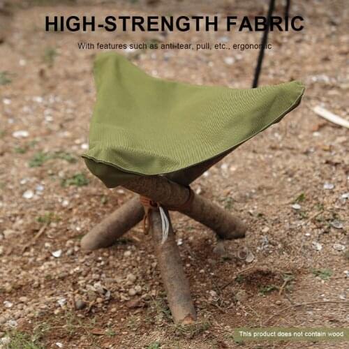 Folding Tripod Stool Cloth Lightweight Picnic Camping Chair Cloth DIY Waterproof Portable Camping Stool For Outdoor Hiking Fish