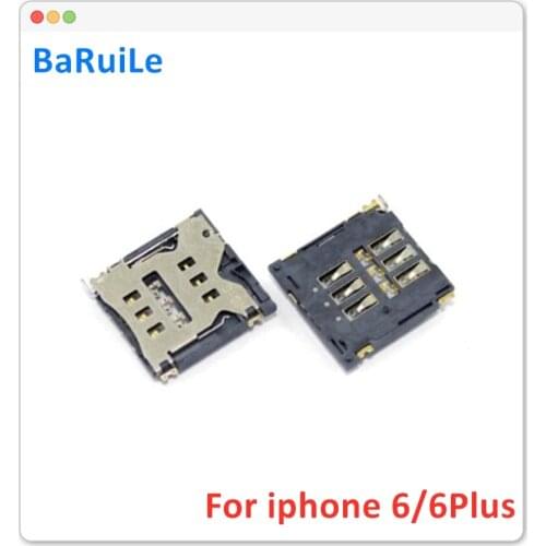 BaRuiLe 20pcs SIM Card Tray slot Socket for iPhone 6 Plus 6G 5S SE Inner Micro SIM Card Reader Adapter Replacement Parts