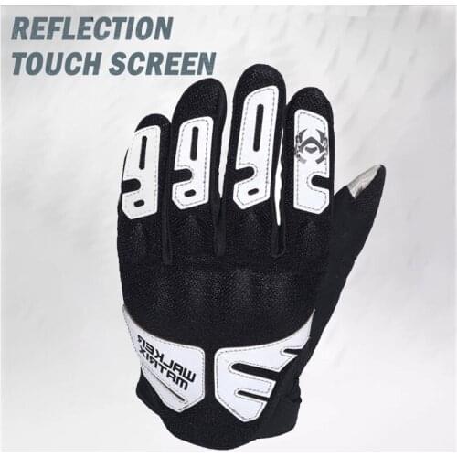 Reflective Motorcycle Gloves Men Hard Shell Motorbike Gloves Winter Women Touch Screen Racing Motocross Gear Shockproof Gloves