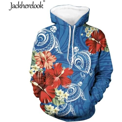 Jackherelook Womens Hoodies Long Sleeve Sweatshirts Hawaii Turtle Polynesian Tribal Hibiscus Print Casual Loose Pullover Tops