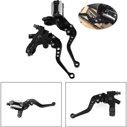 Areyourshop Universal 7/8" 22MM Motorcycle Brake & Clutch Master Cylinder Levers Adjustable for Honda for Yamaha for Suzuki