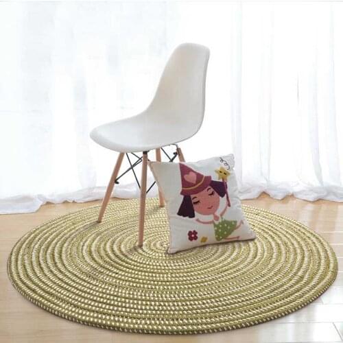 Knit Round Carpets for Living Room Computer Chair Area Rug Children Play Tent Floor Mat Cloakroom Rugs And Carpets