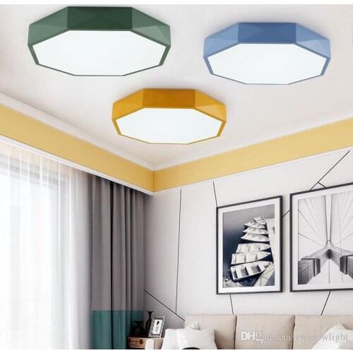 High brightness 5CM Ultra-thin Colored jewel LED ceiling lamp Surface mounted for Childrens room lighting Ceiling Lights