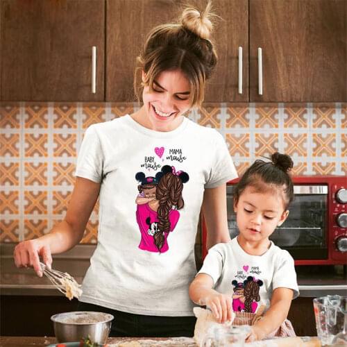 YEELOCA Same T-shirts For Mom And Daughter