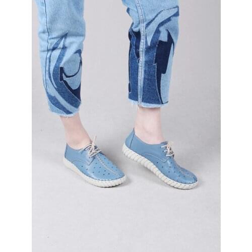 Womens Shoes Blue Orthopedic Comfort Casual Lace-Up Sports Style Shoes 2021 Summer Season