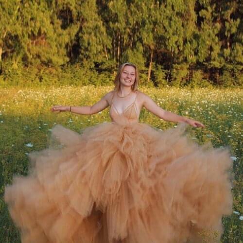 2020 Sweet Extra Puffy Tulle Skirt for Women Ball Gown Floor Length Maxi Skirt for Prom Party Ruffled Lush Evening Skirt Custom